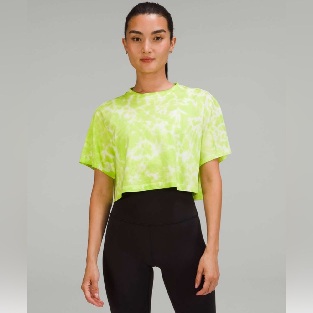 Lululemon All Yours Cropped Cotton T-Shirt *Tie Dye